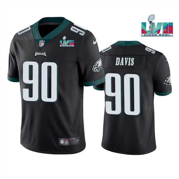 Men & Women & Youth Philadelphia Eagles #90 Jordan Davis Black Super Bowl LVII Vapor Untouchable Limited Stitched Jersey->philadelphia eagles->NFL Jersey
